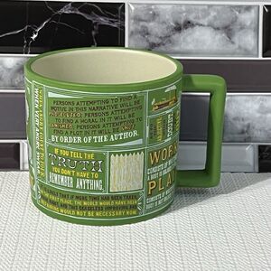 Philosophers Guild MARK TWAIN Sayings Quotations Ceramic Coffee Mug 16Oz Green